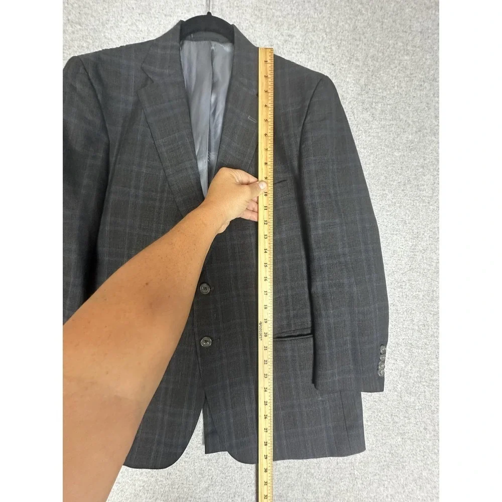 Corporate Image Sport‎ Coat Mens 42R Gray Blue Blazer 2 Button Double Vent